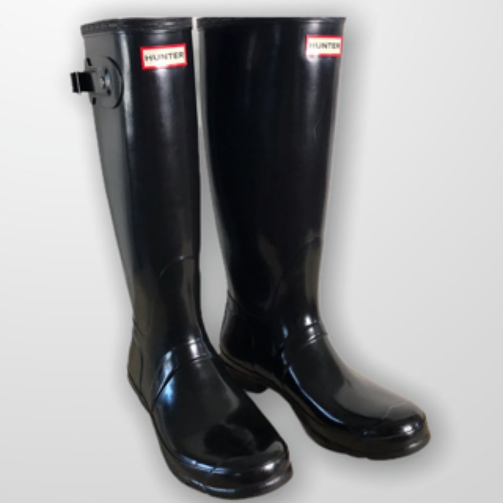 Hunter Black Tall Boots